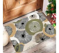 Art Abstrait Paillasson Interieur Entree 50 X 80 Cm, Géométrie des Lignes Tapis D'Entrée Antidérapant Lavable en Machine, Tapis Sol Absorbantes Gris pour Chien, Porte, Couloir