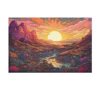 Art Abstrait synchrone Puzzles en Bois 1000 Pièces Adultes, Poster Jigsaw Puzzle, Design Unique Jouet Éduchatif pour Adolescents Et EnfFourmis （75×50cm）