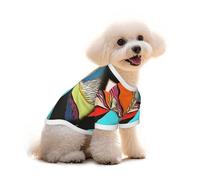 Art abstrait, visage dans un disque T-shirt pour chien, vêtements pour chiot, gilet pour animal de compagnie et débardeur élastique, vêtements pour chiens, chats, pulls mignons, respirants, doux, L