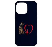 Art Amusant du propriétaire d'un Chien hollandais Heartbeat Heartbeat EKG Coque pour iPhone 14 Pro Max