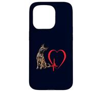 Art Amusant du propriétaire d'un Chien hollandais Heartbeat Heartbeat EKG Coque pour iPhone 15 Pro