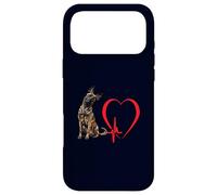 Art Amusant du propriétaire d'un Chien hollandais Heartbeat Heartbeat EKG Coque pour iPhone 17 Pro Max