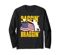 Art Amusant pour Joueur de Baggin' Braggin' Cornhole Manche Longue