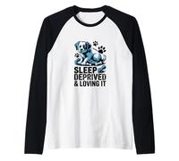 Art Amusant pour Parents de Chiens privés de Sommeil et Amoureux Manche Raglan