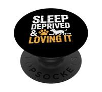 Art Amusant pour Parents de Chiens privés de Sommeil et Amoureux PopSockets PopGrip Adhésif