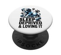 Art Amusant pour Parents de Chiens privés de Sommeil et Amoureux PopSockets PopGrip Adhésif