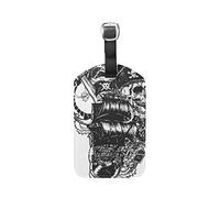 Art Ancre Pirate Crâne Etiquettes à Bagages de Valises Voyage en Cuir Etiquette Nom Adresse ID Tags Drôle pour Les Garçons Filles(3PACK)