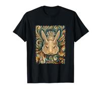 Art Animal Abstrait Retro Lièvre De Mer T-Shirt
