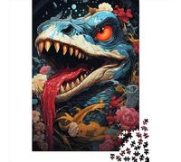 Art Animal Dinosaur Puzzle 1000 Pièces Educa Jouet en Bois Cadeau Unique De l'art De La Décoration Jeu Éducatif Challenge Toy Adultes & Enfants des 14 Ans 1000pcs (75x50cm)