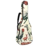 Art Animal Farm Sac pour guitare acoustique avec 2 poches, bandoulière réglable et crochet arrière, convient pour guitares électriques, basses et guitares classiques, Art Animal Farm, 42.9x16.9x4.7