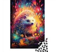 Art Animal Hedgehog Puzzle 1000 Pièces Educa Jouet en Bois Divertissement Créatif Décoration Intérieure Jeu Éducatif Challenge Toy Adultes & Enfants des 14 Ans 1000pcs (38x26cm)