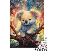 Art Animal Koala Puzzle 1000 Pieces Cadeau Unique Jeu Éducatif Challenge Toy À De Qualité Supérieure Peinture Art pour Adultes Enfants 1000pcs (38x26cm)