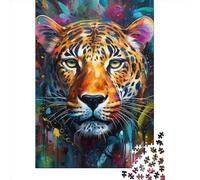 Art Animal Leopard Puzzle 1000 Pièces Educa Jouet en Bois Divertissement Créatif Décoration Intérieure Jeu Éducatif Challenge Toy Adultes & Enfants des 14 Ans 1000pcs (38x26cm)