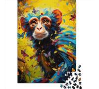 Art Animal Monkey Puzzle 1000 Pièces Educa Jouet en Bois Cadeau Unique De l'art De La Décoration Jeu Éducatif Challenge Toy pour Adultes Et Enfants À Partir De 12 Ans 1000pcs (75x50cm)