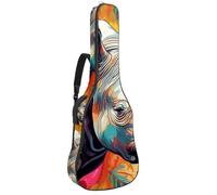 Art Animal Rhino 41 Sac pour guitare acoustique avec 2 poches bandoulière réglable et crochet arrière pour guitare électrique, basse et guitare classique, Art Animal Rhino, 42.9x16.9x4.7 in, Élégant
