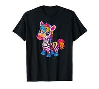 Art animal zèbre arc-en-ciel coloré T-Shirt