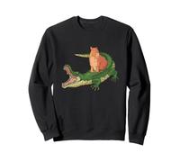 Art Animalier Amusant sur la Faune et l'amitié avec Les Crocodiles Capybara Sweatshirt