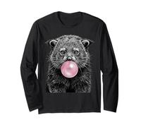 Art Animalier Cool Binturong Binturong en Forme de Gomme à Bulles Rose Manche Longue