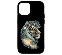 Art Animalier de la forêt, de la Jungle céleste et de l'esprit du Tigre Mystique Coque pour iPhone 12/12 Pro