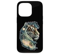 Art Animalier de la forêt, de la Jungle céleste et de l'esprit du Tigre Mystique Coque pour iPhone 13 Pro