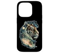 Art Animalier de la forêt, de la Jungle céleste et de l'esprit du Tigre Mystique Coque pour iPhone 14 Pro