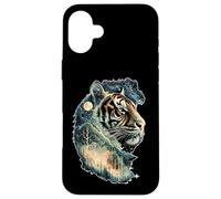 Art Animalier de la forêt, de la Jungle céleste et de l'esprit du Tigre Mystique Coque pour iPhone 16 Plus