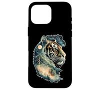 Art Animalier de la forêt, de la Jungle céleste et de l'esprit du Tigre Mystique Coque pour iPhone 16 Pro Max