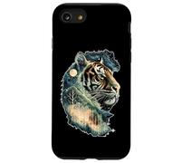 Art Animalier de la forêt, de la Jungle céleste et de l'esprit du Tigre Mystique Coque pour iPhone SE (2020) / 7/8