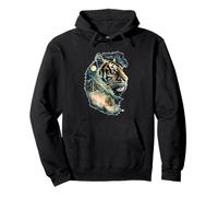 Art Animalier de la forêt, de la Jungle céleste et de l'esprit du Tigre Mystique Sweat à Capuche
