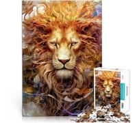 Art Animalier du Lion Sauvage Puzzles 1000 pièces pour Adolescents Jouets Anti-Stress Renforcer l'amour Entre Les Couples 38x26cm