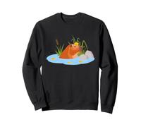 Art Animalier Mignon et Relaxant de Capybara Hot Spring Citrus Sweatshirt