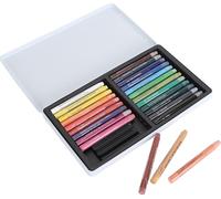 Art Aquarell Crayon Set Portable Bâtons de soie professionnels pour papiers 24 couleurs