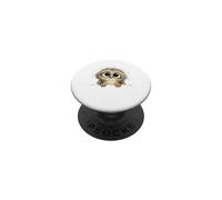 Art Aquarelle Mignon Hibou Qui Regarde PopSockets PopGrip Adhésif