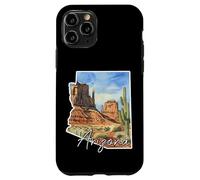 Art Aquarelle Paysage d'Arizona et désert Coque pour iPhone 11 Pro