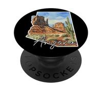 Art Aquarelle Paysage d'Arizona et désert PopSockets PopGrip Adhésif