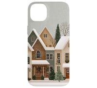 Art Aquarelle Village de Noël Winter Wonderland Coque pour iPhone 14 Plus