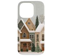 Art Aquarelle Village de Noël Winter Wonderland Coque pour iPhone 14 Pro