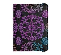 Art Arabesque Mandala Boho Ethnique Bohème Porte-passeport en Cuir pour Voyage Antivol Passeport Étui pour Homme Voyage d'affaires