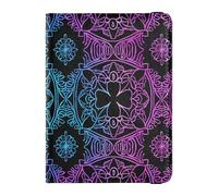 Art Arabesque Mandala Boho Ethnique Bohème Portefeuille de voyage en cuir Porte-passeport sécurisé caché pour femme