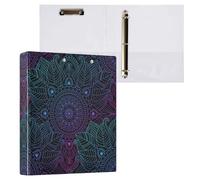 Art Arabesque Mandala Boho Ethnique Classeur 3 anneaux en D A4 1 paquet avec 200 feuilles pour enfants, fournitures scolaires, femmes hommes bureau
