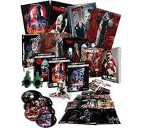Art Attack : Terrifier numéroté avec toutes les régions UHD et housses, 2 affiches réversibles, ruban adhésif Terrifier 3 VHS, 12 cartes d'art, livre exclusif, lunettes de soleil d'art et construire votre propre ensemble de briques Art le clown avec 7 armes et chapeaux interchangeables