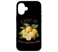 Art au citron Keep It Zesty Sunshine Club Coque pour iPhone 16