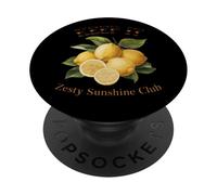 Art au citron Keep It Zesty Sunshine Club PopSockets PopGrip Adhésif