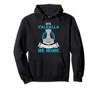 Art avec Citation Viking Until Valhalla Mjolnir Norse Odin Sweat à Capuche