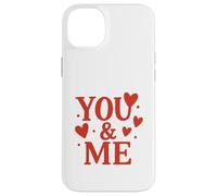Art avec Message en Forme de cœur Toi et Moi Coque pour iPhone 14 Plus
