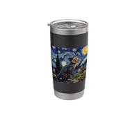 Art Aye Aye Nuit Étoilée Van Gogh Gobelet isotherme en acier inoxydable double paroi