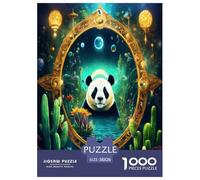 Art bébé Panda Animal 1000 Pièces Adultes Puzzle Jeu De Défi Familial Jeux Éducatifs Décoration Cadeaux d'anniversaire pour Noël Relaxation Et Sagesse 38x26cm/1000pcs