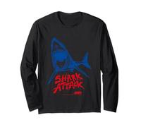 Art Bleu Intense de Jaws 2025 Shark Attack Manche Longue