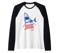 Art Bleu Intense de Jaws 2025 Shark Attack Manche Raglan