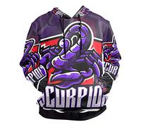 Art Bleu Scorpion Sweat à Capuche Vêtements de Sport 3D Imprimer Sweat-Shirt pour Filles Garçons Hommes